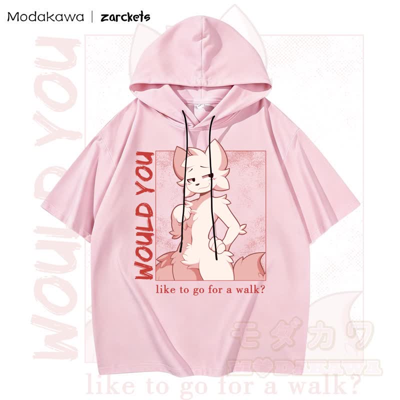 MODAKAWA X zarckets WOULD YOU Cool Goat Print Hoodie T-Shirt  - Rosa - 3XL - image 5