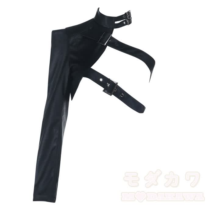 Vintage Punk Crop-Top aus Kunstleder mit passendem Karorock, zweiteiliges Set - Spitze - L - image 8