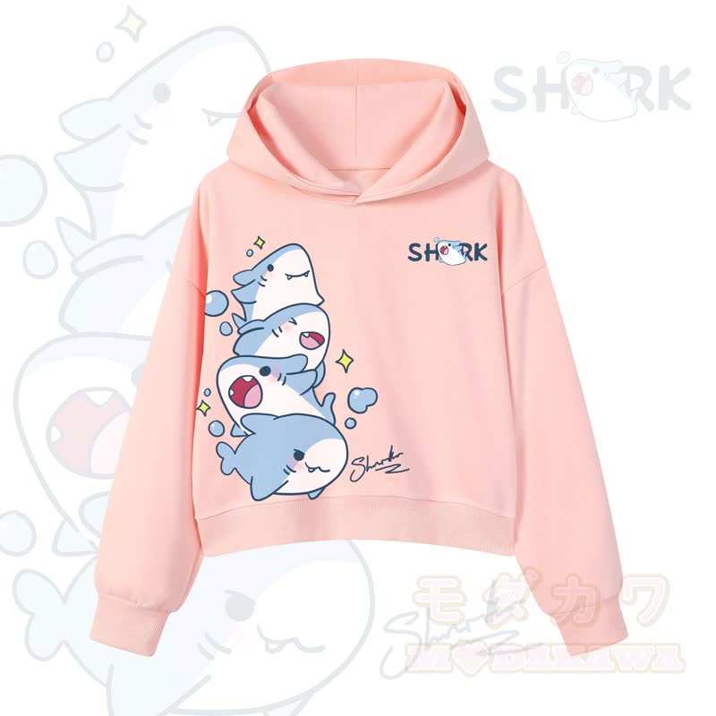 MODAKAWA X atka Niedlicher Hai-Grafik-Crop-Couche aus Baumwolle - Rosa - 3XL - image 6