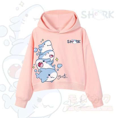 MODAKAWA X atka Niedlicher Hai-Grafik-Crop-Couche aus Baumwolle - Rosa - 3XL - image 6