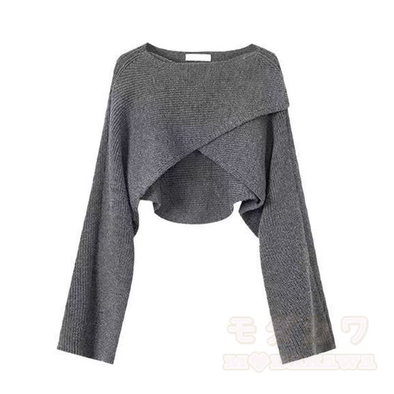 Dreiteiliges Set: Wickelpullover und Rüschenrock - Pullover - 4XL - image 2
