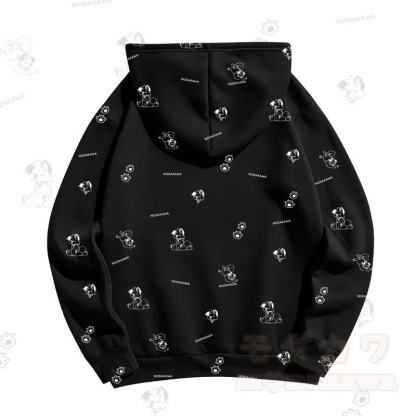 MODAKAWA Kapuzenpullover mit Cartoon-Hunde-Allover-Print - image 2