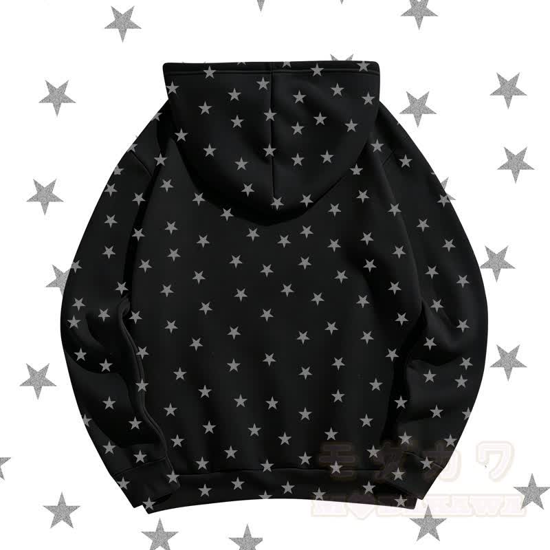 MODAKAWA Kapuzenpullover mit niedlichem Hunde- und Sternenmuster - image 2