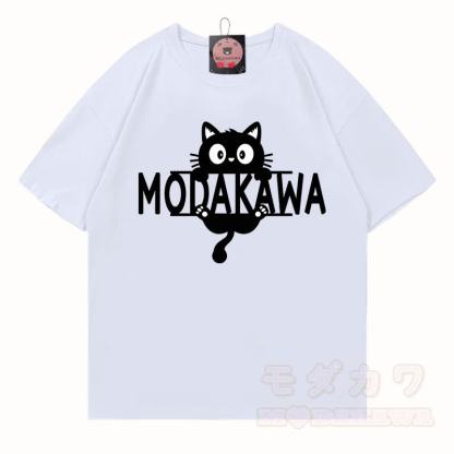 MODAKAWA MEW Niedliches Kätzchen-Motiv T-Shirt aus 100 % Baumwolle - Weiß - 5XL - image 4