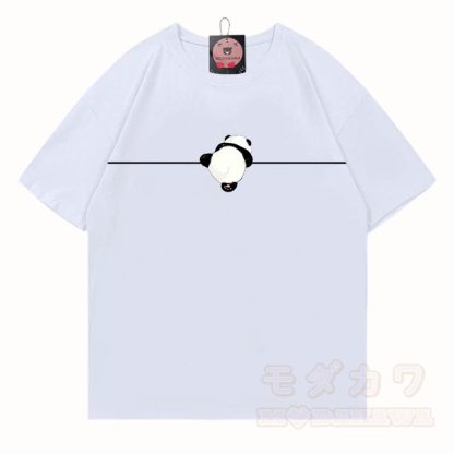 MODAKAWA Panda Grafik T-Shirt aus 100 % Baumwolle - Weiß - 5XL - image 4