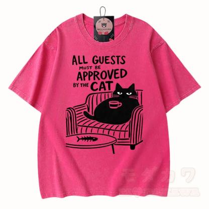MODAKAWA Kitty Grafik Vintage Washed 100% Baumwoll-T-Shirt - Rosenrot - 3XL - image 5