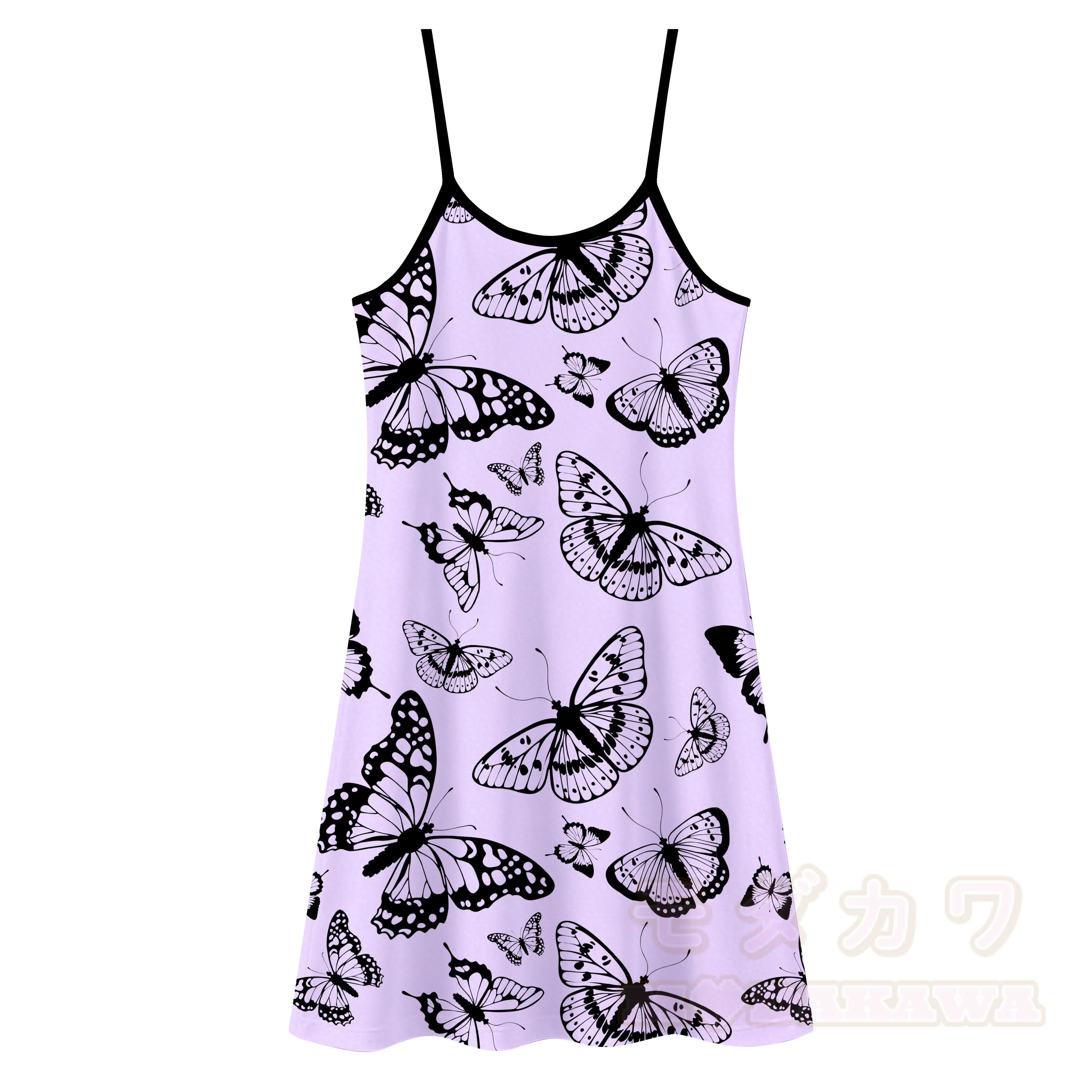 Verträumtes Slipkleid mit Schmetterlingsmuster, vielseitig tragbar - Lila - 5XL - image 1