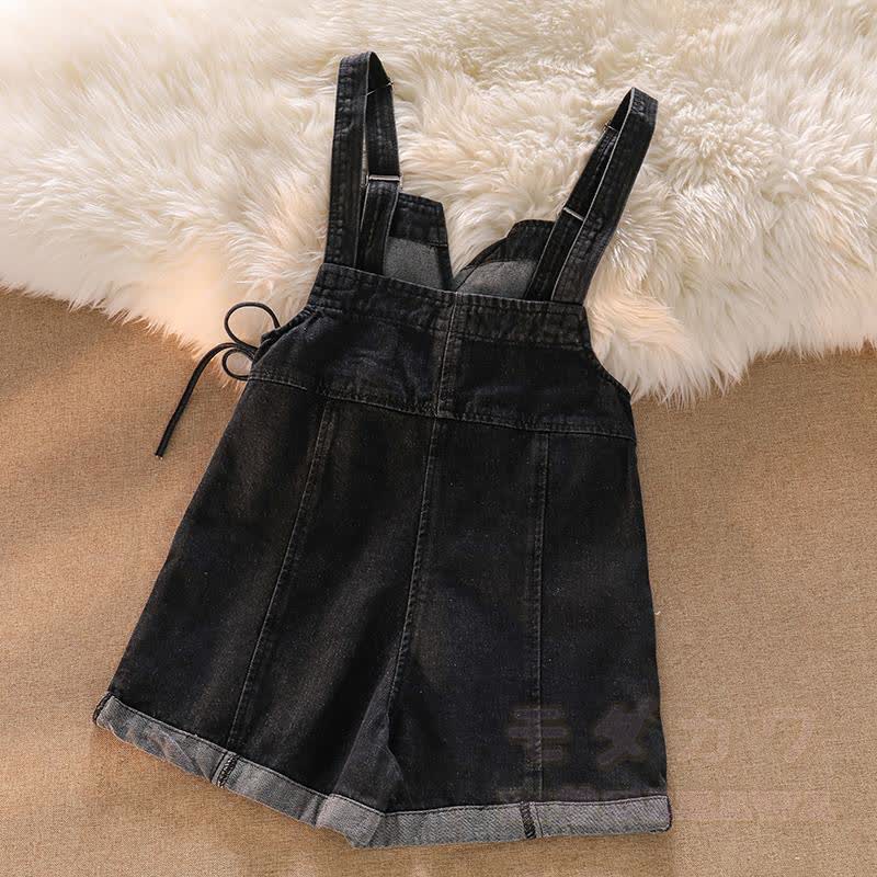 Niedliches Set aus Hoodie und Jeans-Latzhose mit Fuchspfotenabdruck (zweiteilig) - image 7
