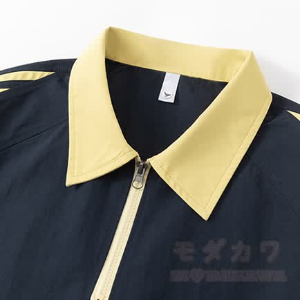 Sportliches zweiteiliges Set aus zweiteiligem Kurzarm-Top mit halbem Reißverschluss und Hose im Farben Block-Design. - image 6