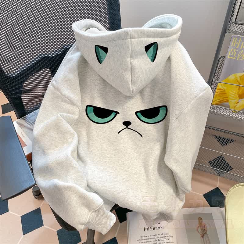 Übergroßer bedruckter Hoodie mit Fleecefutter - Grün (mit Fleece gefüttert) - 3XL - image 5