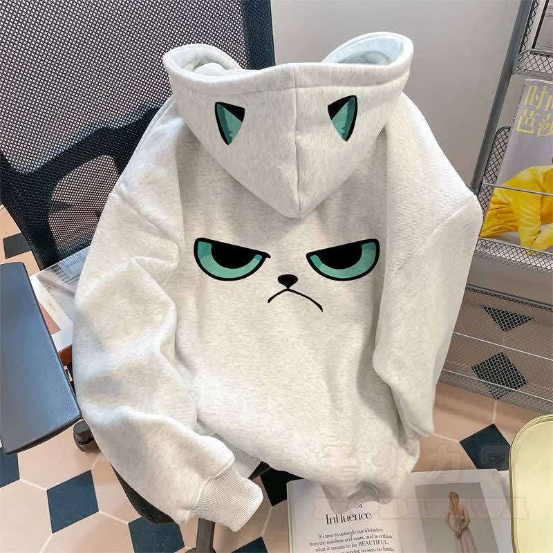 Übergroßer bedruckter Hoodie mit Fleecefutter - Grün (mit Fleece gefüttert) - 3XL - image 5