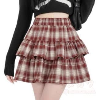 MODAKAWA Anime-Ziegen-Grafik Langarm-Hoodie mit Minirock Zweiteiler-Set - Roter Rock - 4XL - image 3