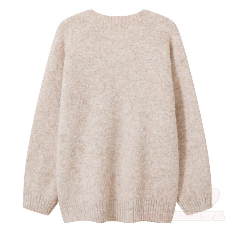 Zweiteiliges Set aus süßem, locker gestricktem Pullover mit Hundemotiv und weit geschnittener Freizeithose - image 3