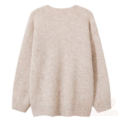 Zweiteiliges Set aus süßem, locker gestricktem Pullover mit Hundemotiv und weit geschnittener Freizeithose - image 3