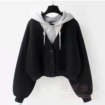 Zweiteiliges Set bestehend aus Kapuzenpullover und schmal geschnittener Cargohose - Spitze - 4XL - image 2