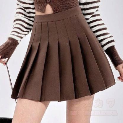 Zweiteiliges Set aus Farben abgesetztem, gestreiftem Strickpullover und Faltenrock - Rock - 3XL - image 3