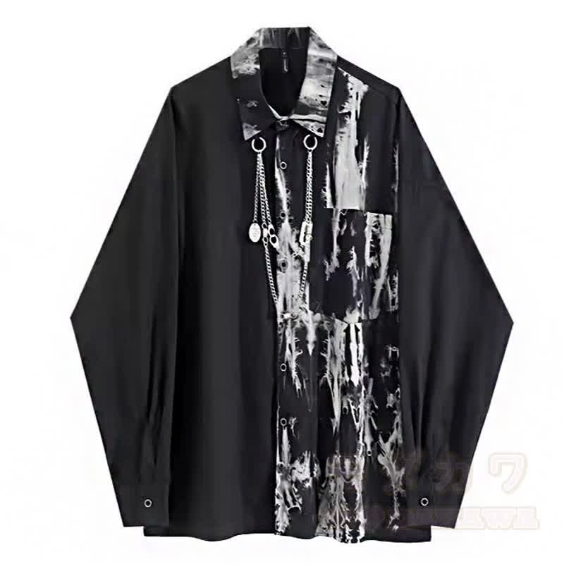 Oversize-Langarmshirt mit Farben -Schmetterlingsketten-Dekor - Weiß - 2XL - image 4