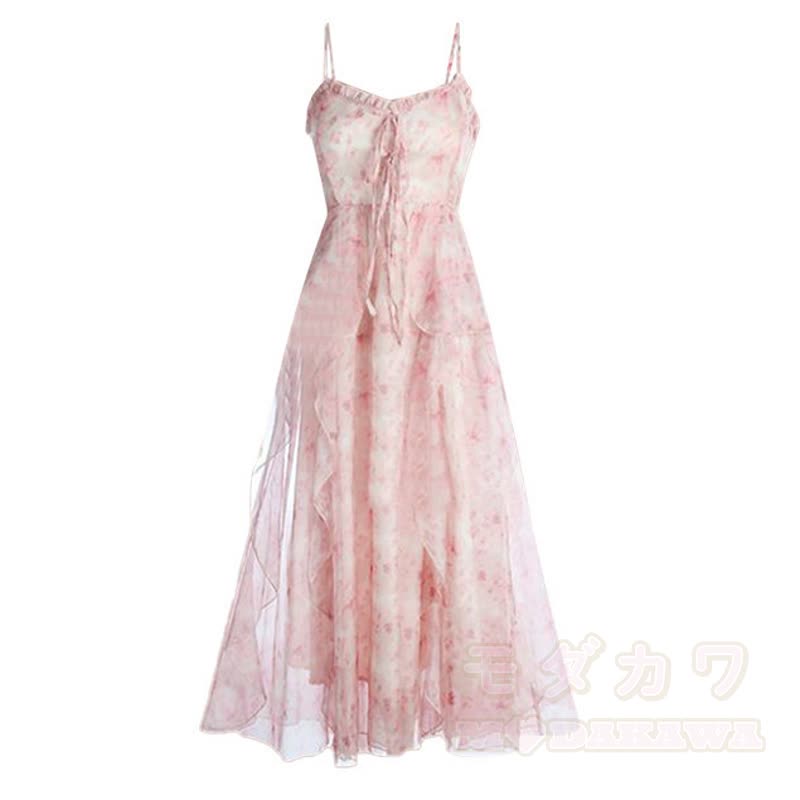 Süßes zweiteiliges Set aus Oberteil mit ausgestellten Ärmeln und Blumenmuster. - Kleid - 4XL - image 3