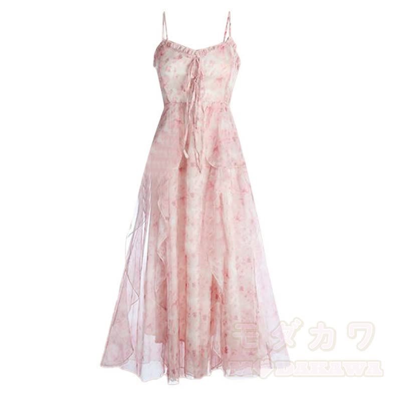 Süßes zweiteiliges Set aus Oberteil mit ausgestellten Ärmeln und Blumenmuster. - Kleid - 4XL - image 3