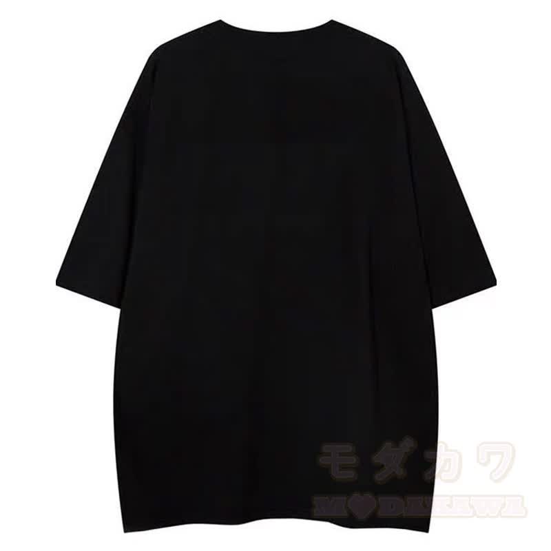 Dreiteiliges Set: Lässiges T-Shirt mit Schmetterlingsmuster, kariertes Hemd, Cargohose mit weitem Bein und passendes Hemd - image 11