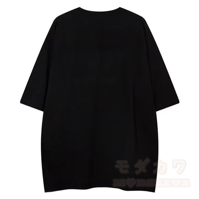 Dreiteiliges Set: Lässiges T-Shirt mit Schmetterlingsmuster, kariertes Hemd, Cargohose mit weitem Bein und passendes Hemd - image 11