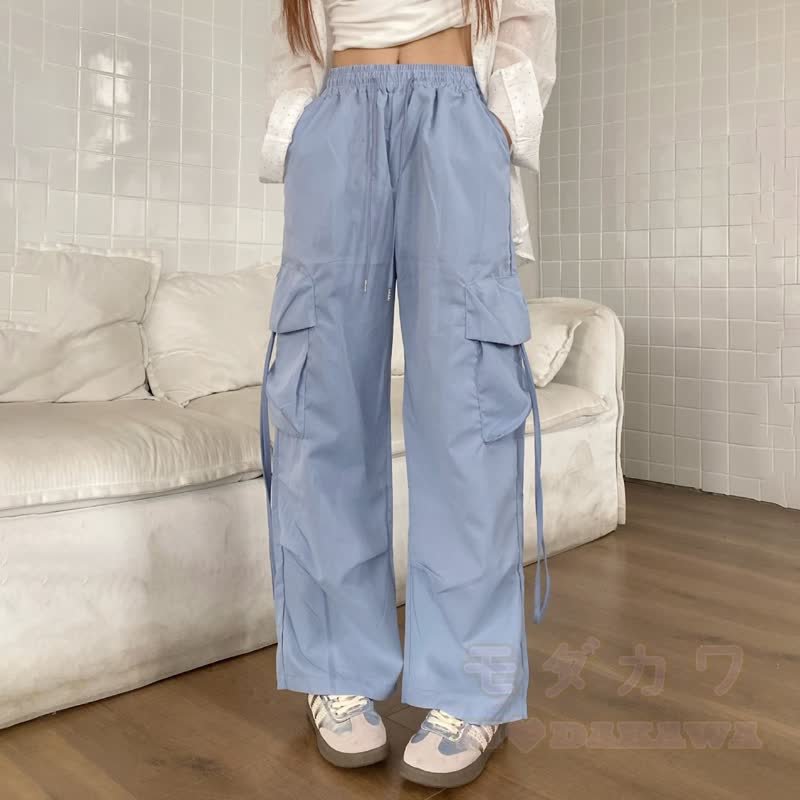 Dreiteiliges Set: Lässiges T-Shirt mit Schmetterlingsmuster, kariertes Hemd, Cargohose mit weitem Bein und passendes Hemd - Blaue Hose - 3XL - image 16