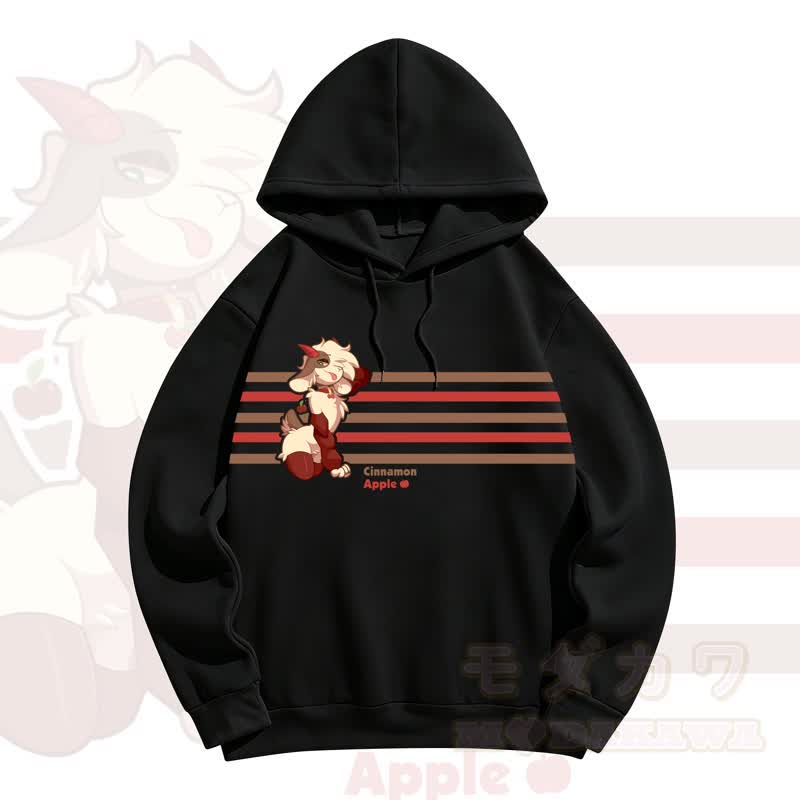 MODAKAWA CINNAMON APPLE Apfel-Schafsprint - Schwarz - 5XL - image 1