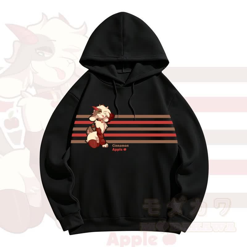 MODAKAWA CINNAMON APPLE Apfel-Schafsprint - Schwarz - 5XL - image 1