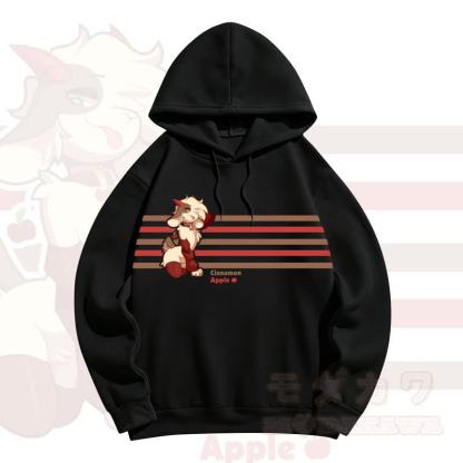 MODAKAWA CINNAMON APPLE Apfel-Schafsprint - Schwarz - 5XL - image 1