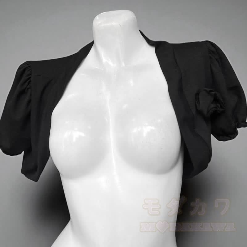Gothic-Kleid mit kurzem Puffärmel-Top, Schleife, Neckholder und Schnürung, zweiteiliges Set - image 2