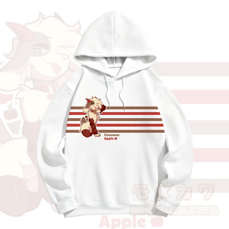 MODAKAWA CINNAMON APPLE Apfel-Schafsprint - Weiß - 5XL - image 2