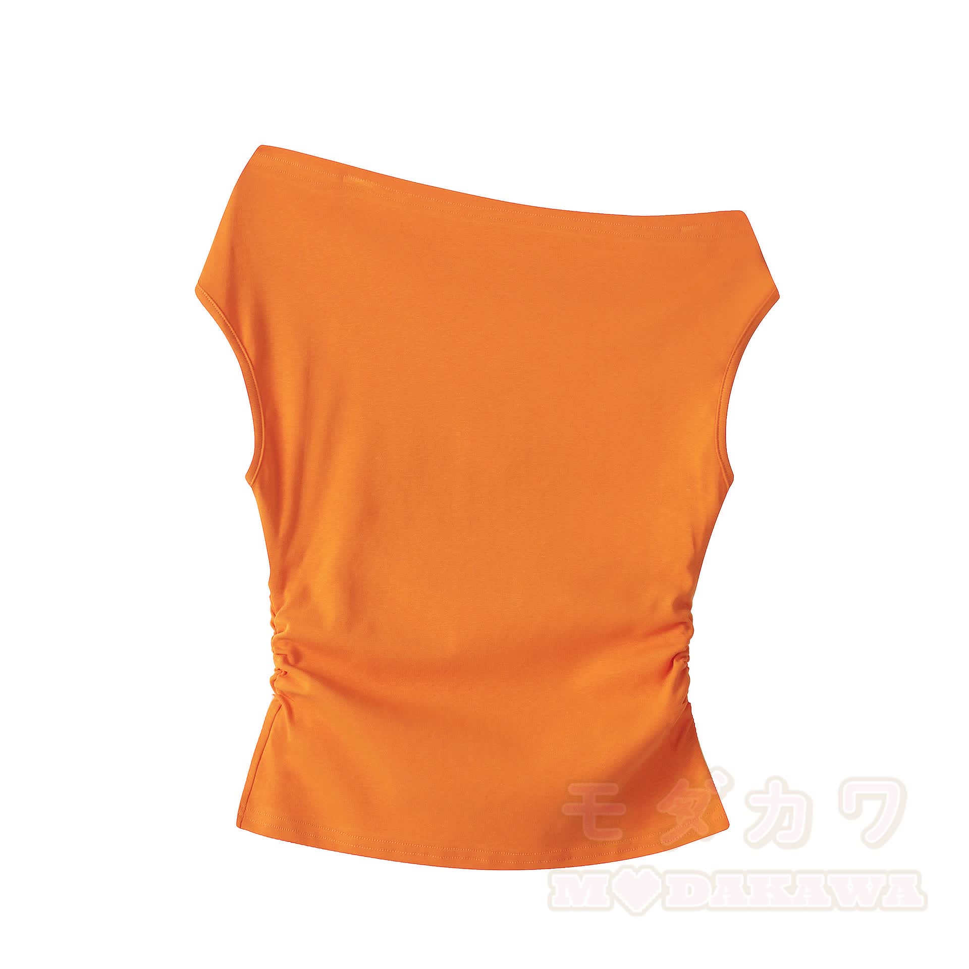 Y2K Orange Slim Fit Top mit Minirock Zweiteiliges Set - image 5