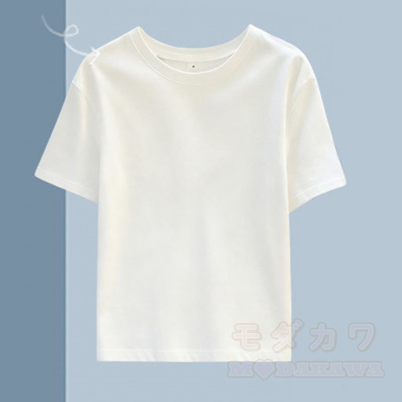 Zweiteiliges Set aus weißem Kurzarm-T-Shirt im College-Stil mit Print und weitem Bein sowie bedruckter Latzhose. - Spitze - XL - image 7