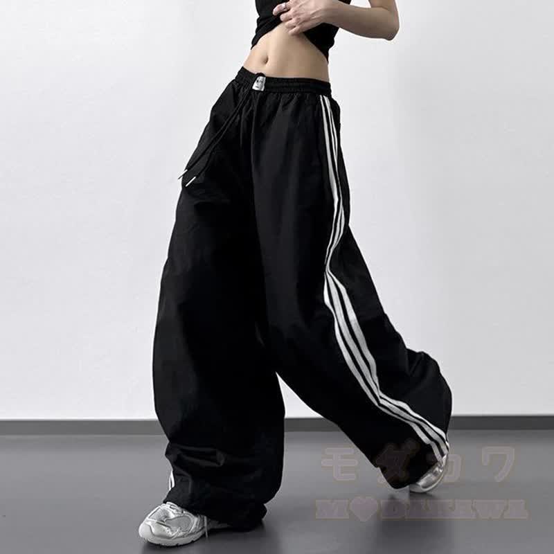 Lässige Cargohose im amerikanischen Hip-Hop-Stil mit Streifen und weitem Bein - image 3