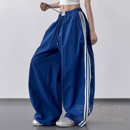 Lässige Cargohose im amerikanischen Hip-Hop-Stil mit Streifen und weitem Bein - image 4