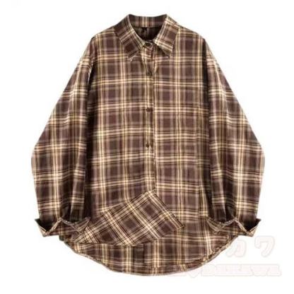 Vintage-Karohemd, Ledermantel, High-Waist-Jeans mit weitem Bein, dreiteiliges Set - Hemd - 4XL - image 2