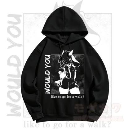 MODAKAWA WOULD YOU Kapuzenpullover mit Schafprint - Schwarz - 5XL - image 2