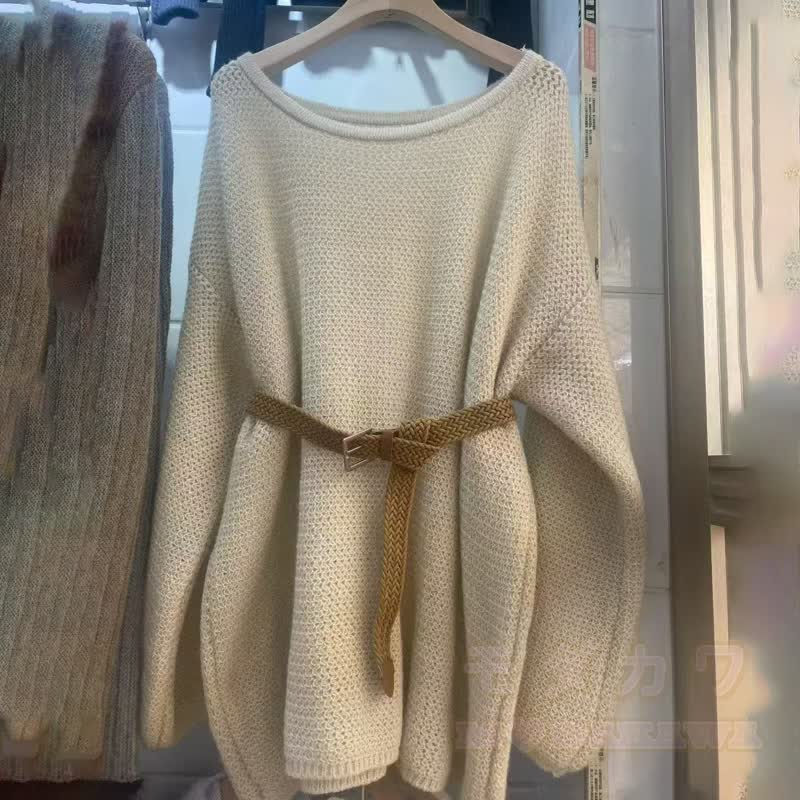 Vintage-Set aus schulterfreiem Strickpullover und Lagenrock (zweiteilig) - Spitze - 4XL - image 3