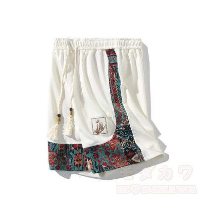 Lässige Shorts im Ethno-Stil, atmungsaktiv, locker geschnitten, mit Kordelzug - image 8