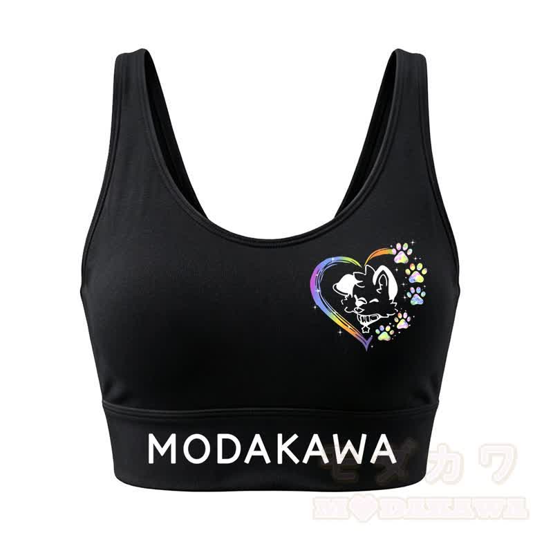 MODAKAWA Hunde-Grafik Crop Tank Sport Top Shorts passendes Outfit - Spitze - 4XL - image 2