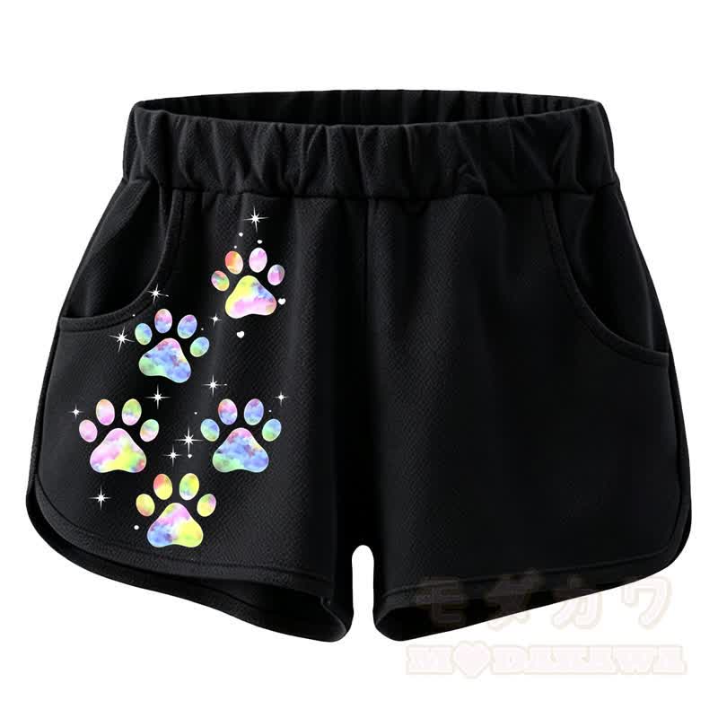 MODAKAWA Hunde-Grafik Crop Tank Sport Top Shorts passendes Outfit - Shorts - 4XL - image 3