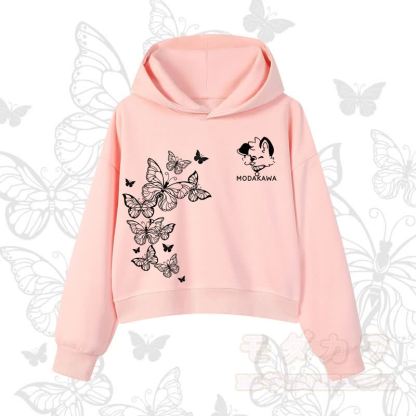MODAKAWA Baumwoll-Hoodie mit Schmetterlings- und Hundemotiv - Rosa - 3XL - image 4