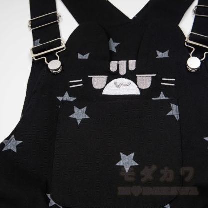 Kawaii-Katzen- und Sternenmuster-Jeans-Latzhose - image 7