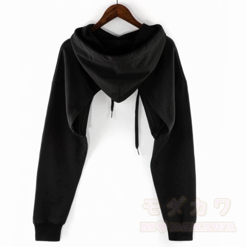 Vintage-Sweatshirt mit Buchstabenprint, langen Ärmeln und asymmetrischem Cropped-Schnitt - image 2