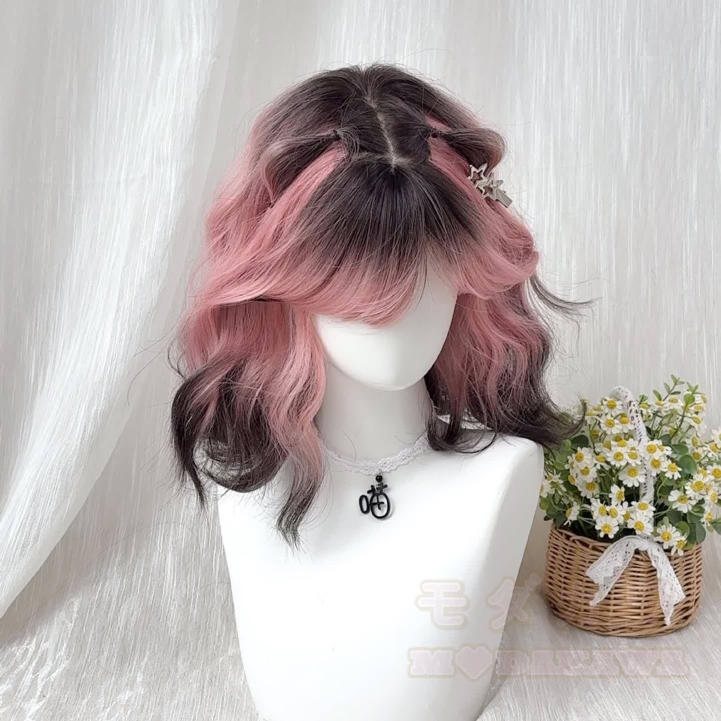 Lolita Glueless Pre-Bleached Knots Wear & Go Synthetische gewellte Bob-Perücke - image 5