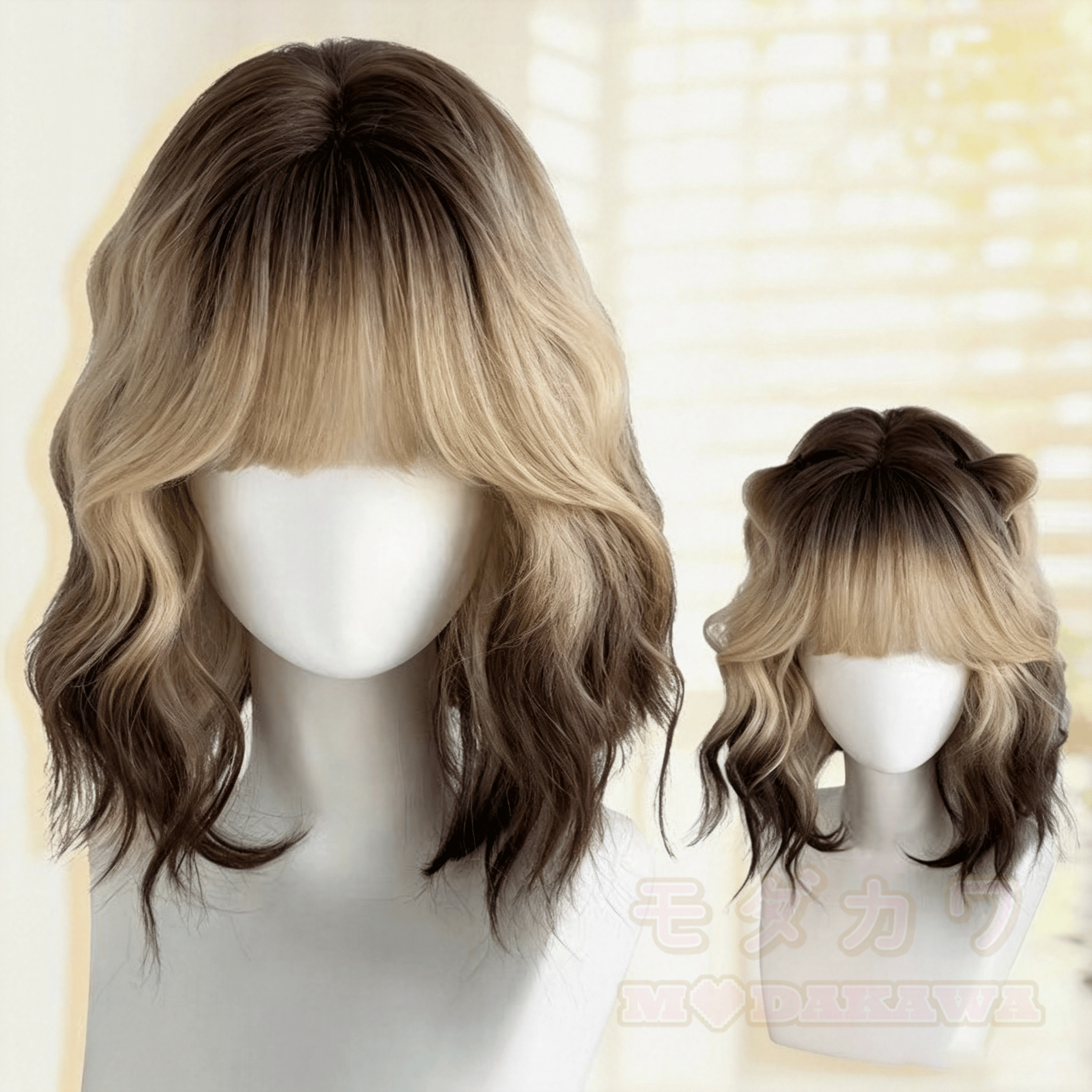 Lolita Glueless Pre-Bleached Knots Wear & Go Synthetische gewellte Bob-Perücke - image 8