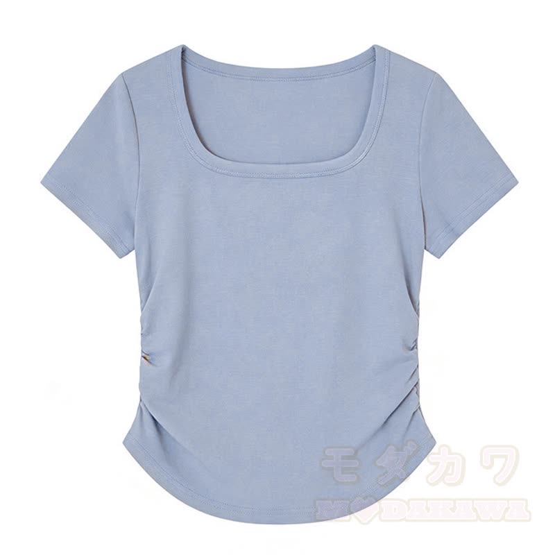 Zweiteiliges Set: Kurzarm-Top mit eckigem Ausschnitt und Rüschenrock mit Farbverlauf - Spitze - 3XL - image 3