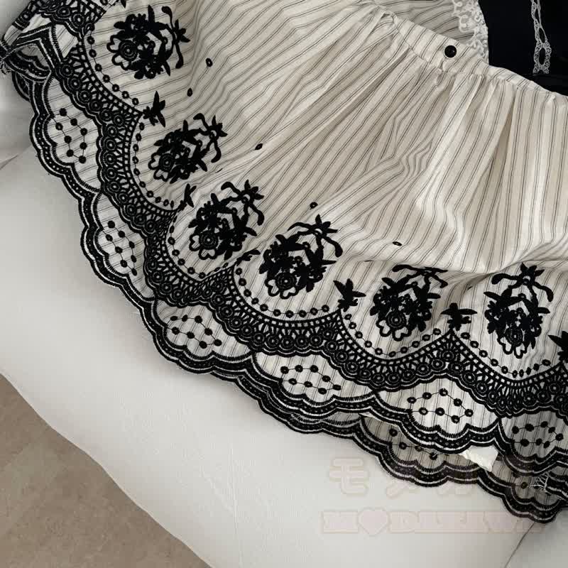 Elegantes zweiteiliges Set: Strickcardigan mit langen Ärmeln, Spitzenstickerei, Schleife und Kleid - image 9