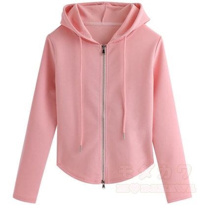 Süßes zweiteiliges Set bestehend aus einer kurzen Kapuzenjacke mit Reißverschluss, Kordelzug und einer weiten Hose mit Kordelzug. - Spitze - 4XL - image 3