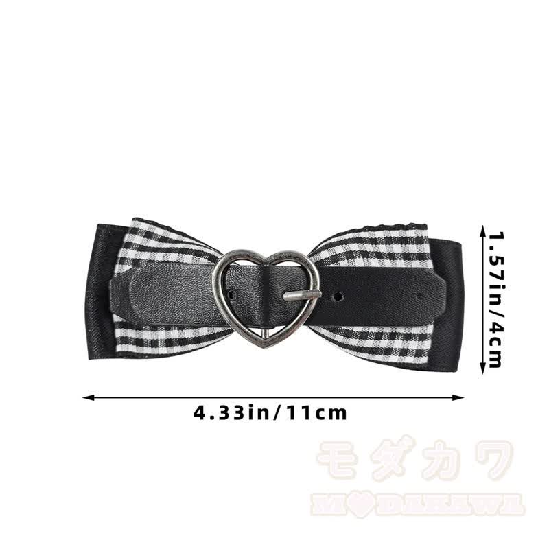 Süße Haaraccessoires mit gotischem Karomuster und Schleife - image 7